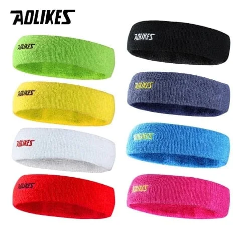 pornhint Pornhint AOLIKES 1PCS High Quality Cotton Sweat Headband For Men Sweatband women Yoga Hair Bands Head Sweat Bands Sports Safety