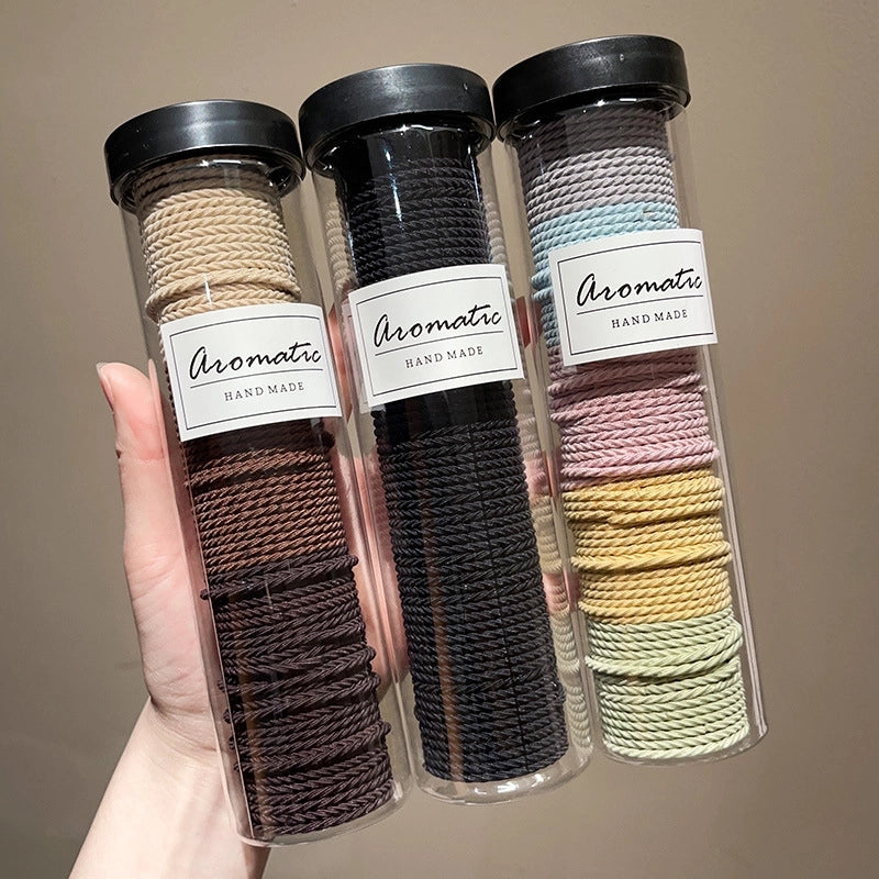 Canned Rubber Band Women’s Tie Head High Elastic Durable Hair Rope Tie Head New Rubber Band High Ponytail Hair Rope Hair Ring