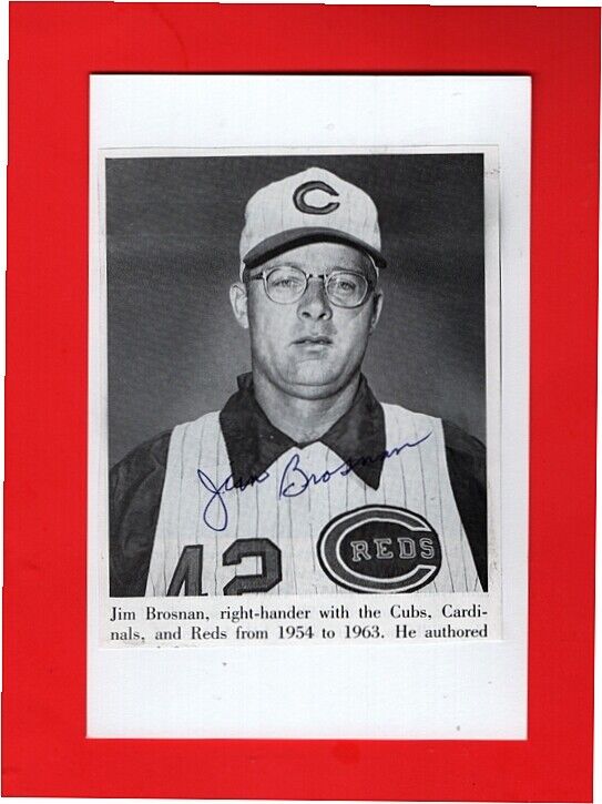 1959-63 JIM BROSNAN-CINCINNATI REDS 4X6 AUTOGRAPHED BOOK Photo Poster painting-d.2014)