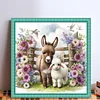 Flowers, Donkeys And Sheep-11CT Stamped Cross Stitch 40*40cm/15.75*15.75in tapestrymarket