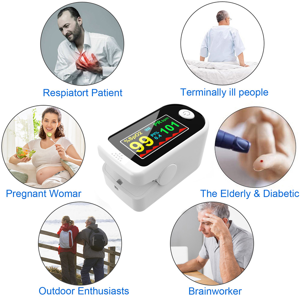 OLED Digital Fingertip Heart Rate Monitor Low Voltage Pulse Oximeter