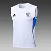 2025/2026 Manchester United Pre-Match Training White Vest+Shorts Football1:1 Thai Quality