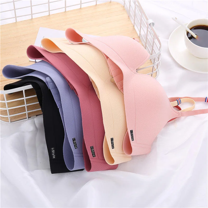 Seamless Bra Women Brassiere Bralette Sexy Breathable Female Solid Color Lingerie Ultra-thin Wireless Bras for Girl AB Small Cup