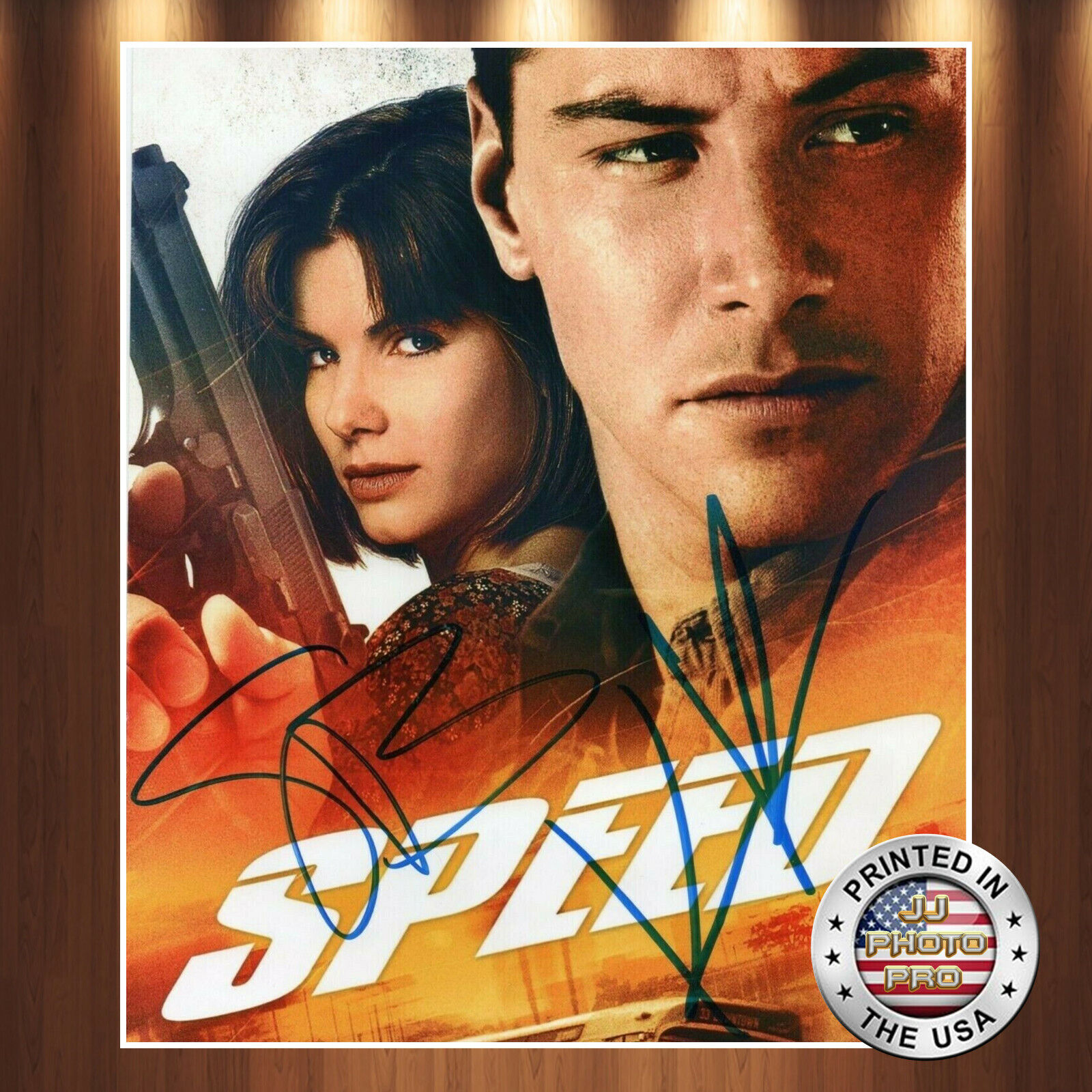 Keanu Reeves Sandra Bullock Autographed Signed 8x10 Photo Poster painting (Speed) REPRINT