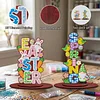 2pcs/set DIY Special Shape Diamond Painting Easter Bunny Egg Wooden Desk Ornament Craft Decor Kit