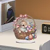 Oeuf crois&eacute;-un seul c&ocirc;t&eacute; drill-diamond ornement de bureau