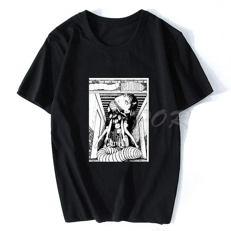 Back to college Ito T Shirt Men Japanese Anime Manga Japan T-Shirt Cotton Short Sleeve 90S Vintage Japanese Tee Shirt Homme Droshipping