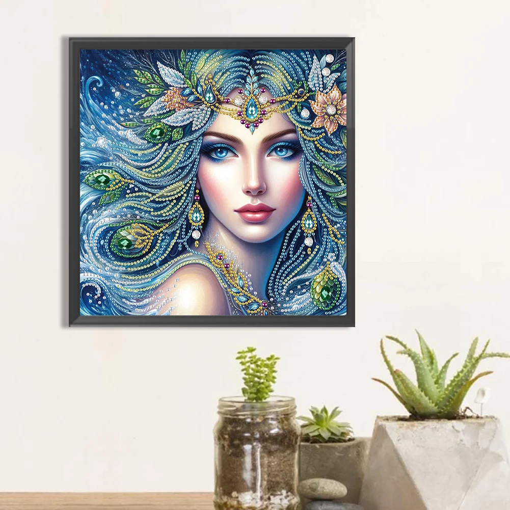 Diamond Painting - Partial Special Shaped Drill - Flower Beauty(Canvas|30*30cm)