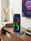 BT Portable Wireless Speakers with Mic & Radio Stereo Subwoofer Music Player RGB Colorful Light Soundbar Column For Home Use/Square Dancing/Karaoke