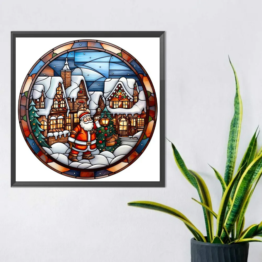 Full Round Diamond Painting 30*30cm - Snow House