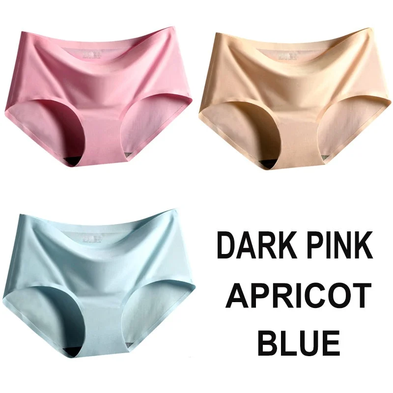 3PCS/Set Seamless Panties Women Panties Sexy Female Underpants Briefs Invisible Pantys Solid Color Soft Intimate Lingerie M-2XL