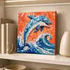 DIY Pre-Framed Dolphin Button Art Canvas Kit