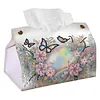 Rainbow Butterfly DIY PULeather Diamond Painting Tissue Box for Adults Beginners Gem Art Painting Napkin Holder for Living Room Bedroom Bathroom Table Decor