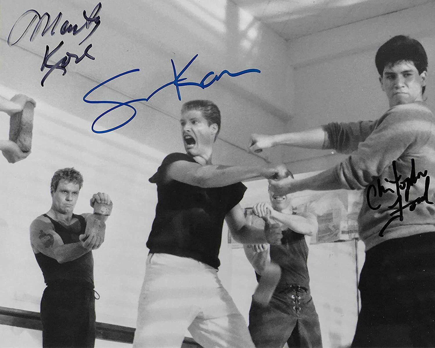 The Karate Kid cast of 3 Original Autographed 8X10 Photo Poster painting