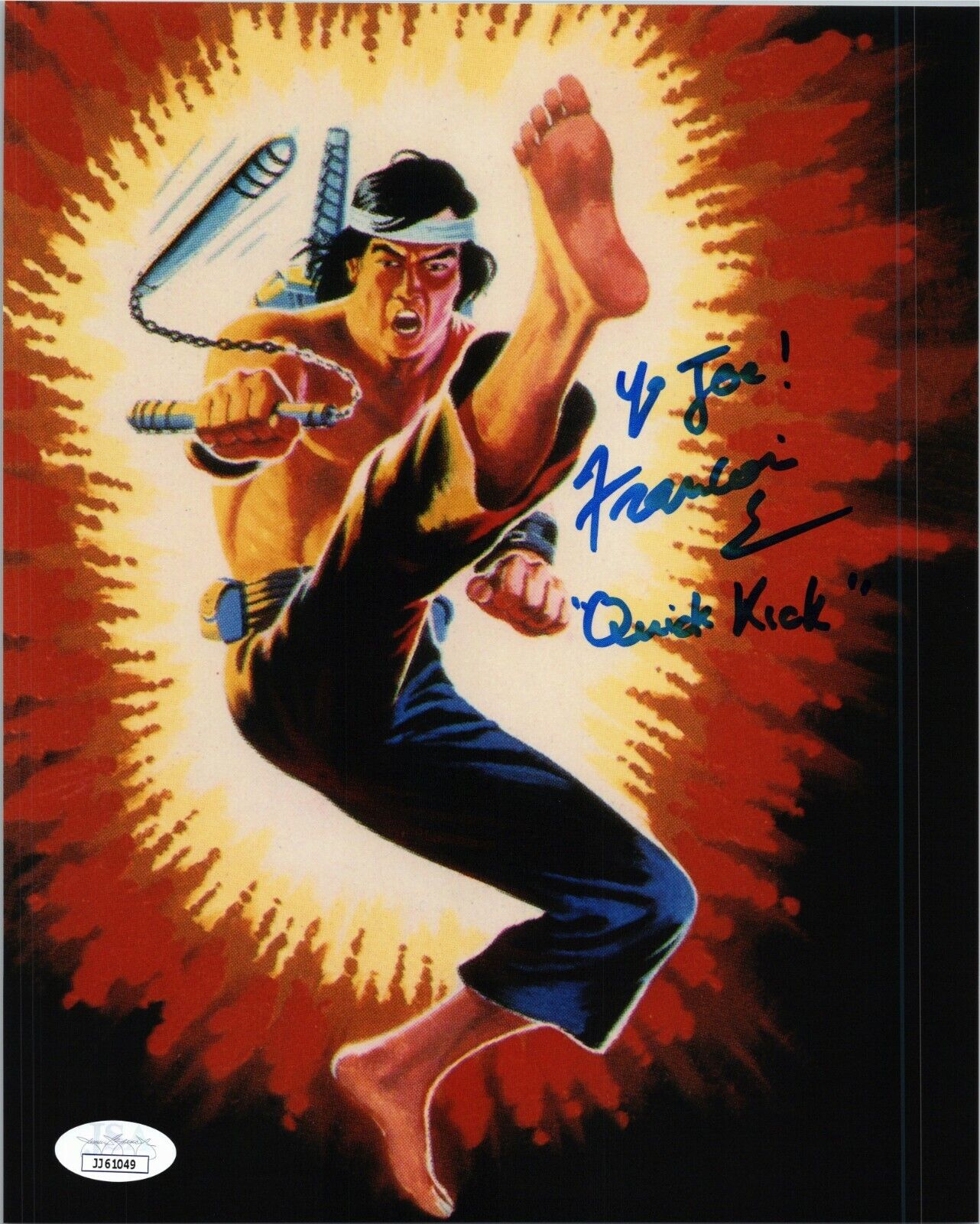 FRANCOIS CHAU Authentic Hand-Signed G.I.JOE ~ QUICK-KICK