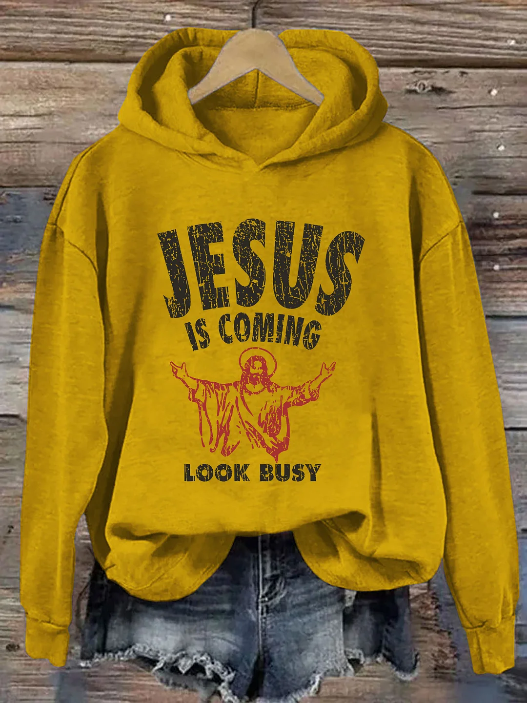 Jesus Is Coming Look Busy Hoodie