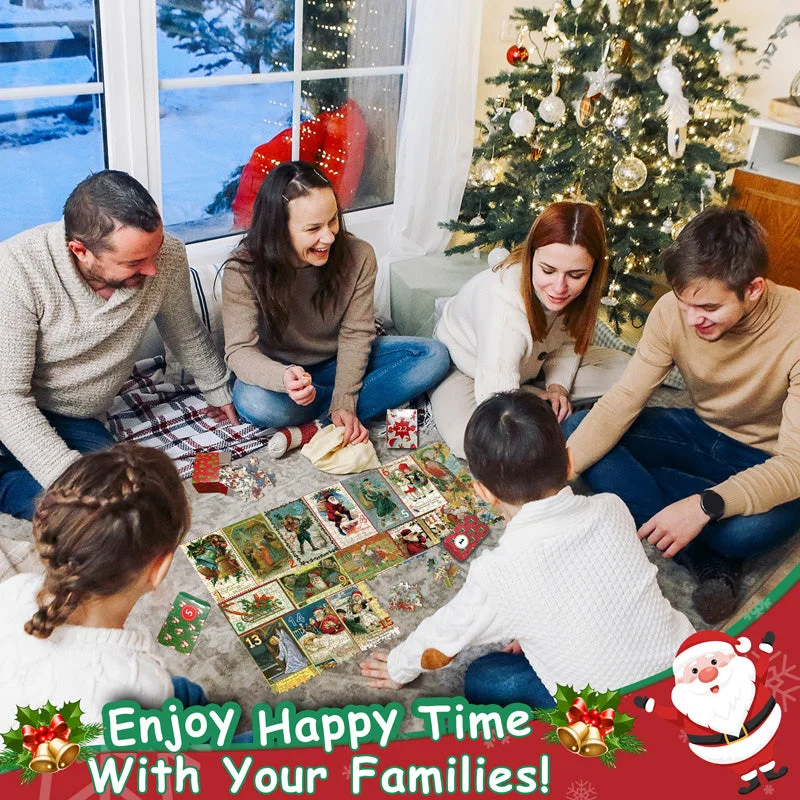 Christmas Postcards Advent Calendar Jigsaw Puzzle 1000 Pieces