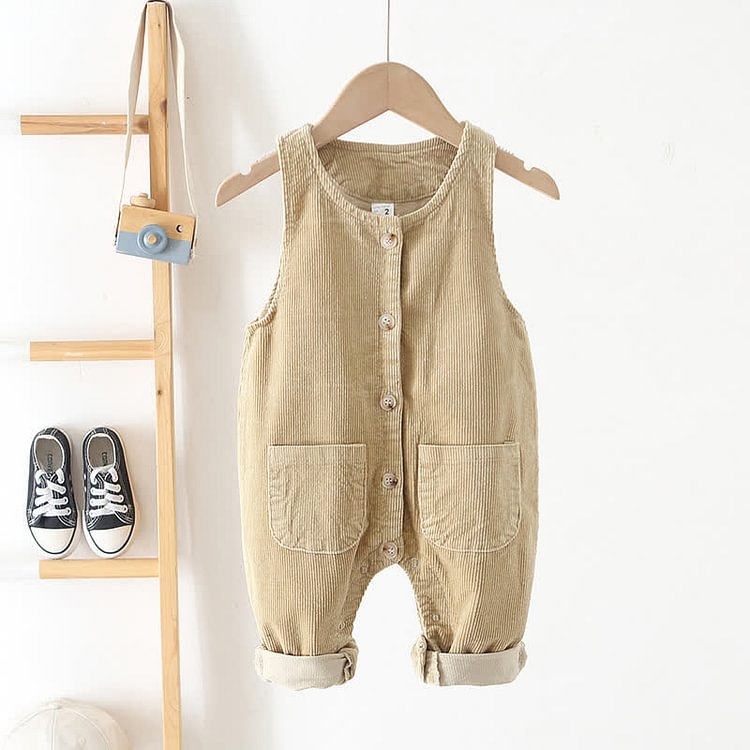 Baby Corduroy Sleeveless Romper