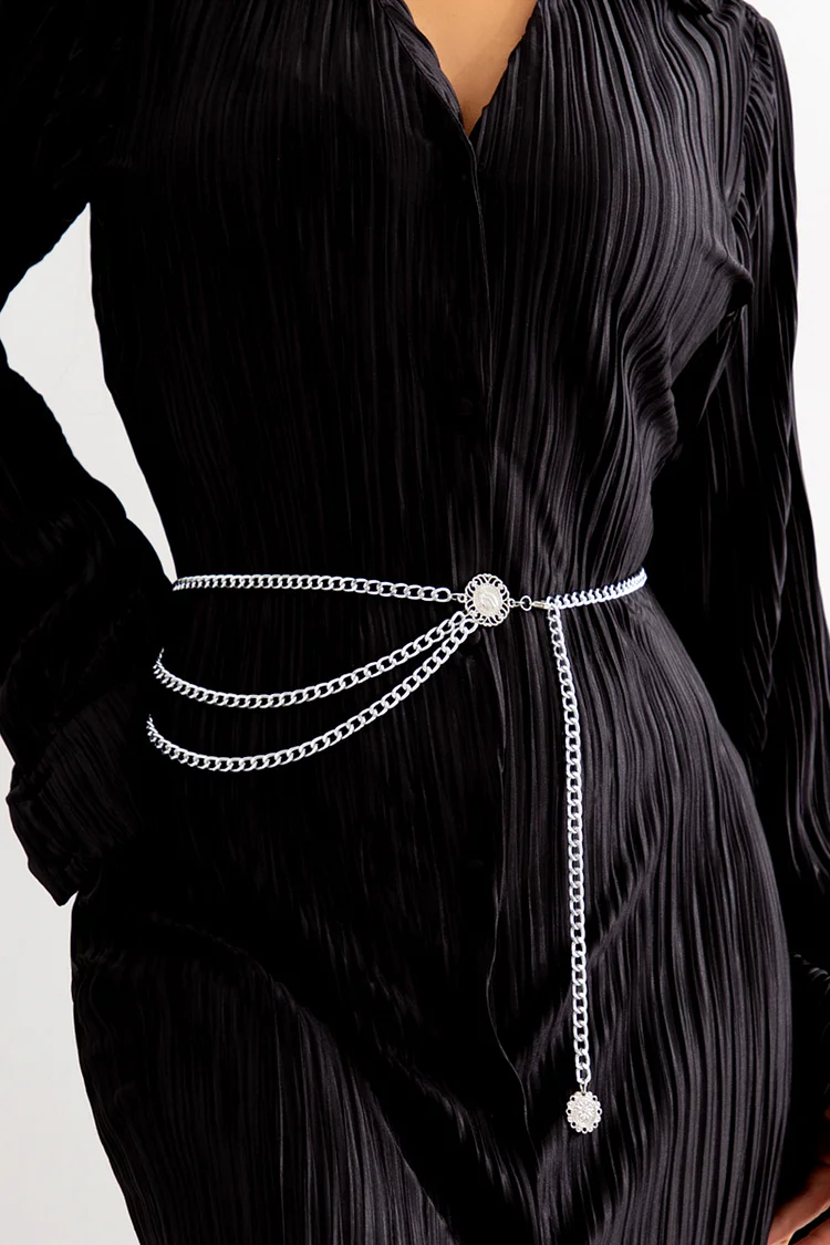 Party Multi-Layer Metal Link Long Tassel Belly Waist Chain Belt 2024 - Xpluswear