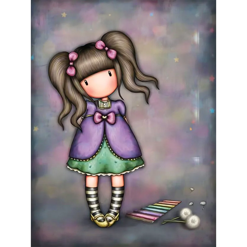 5D DIY Full Round Drill Diamond Painting Grace Doll Home Decoration (GS3058 )