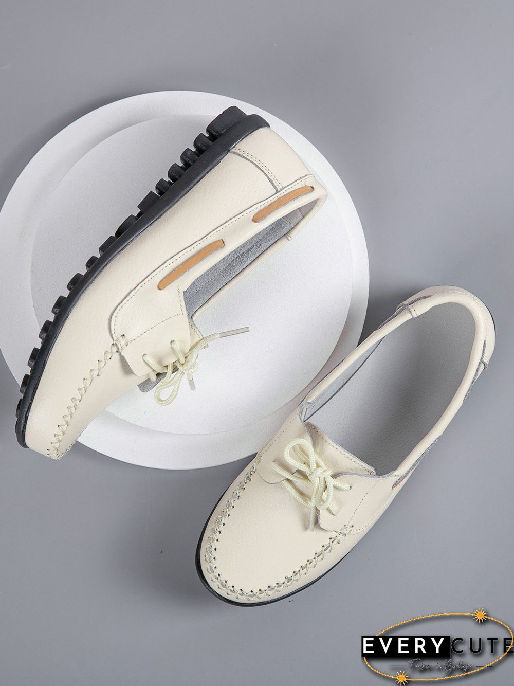Retro Casual Simple Lace-up Flat Shoes