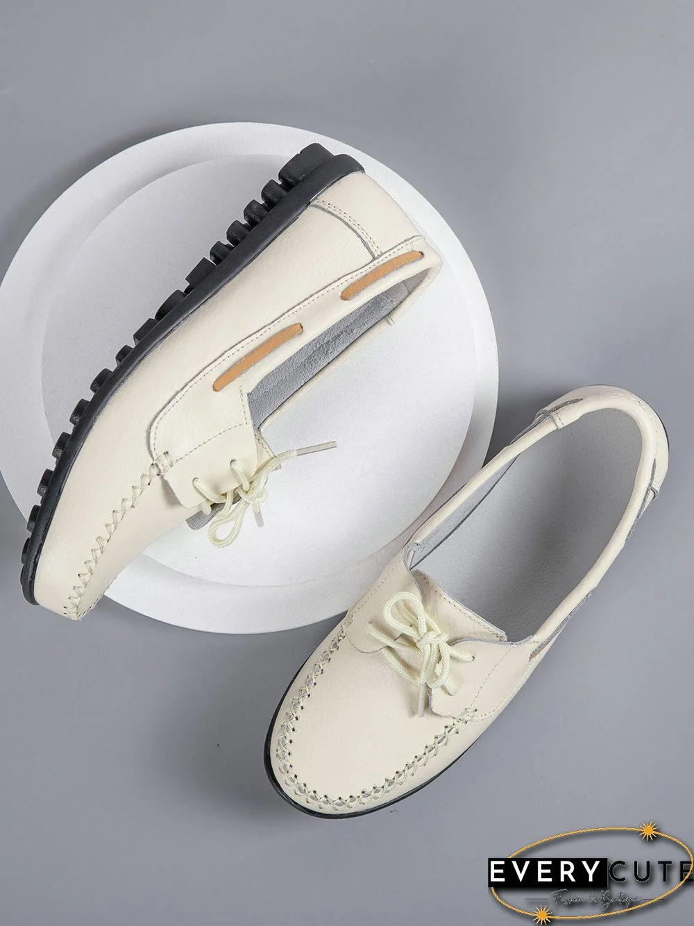 Retro Casual Simple Lace-up Flat Shoes