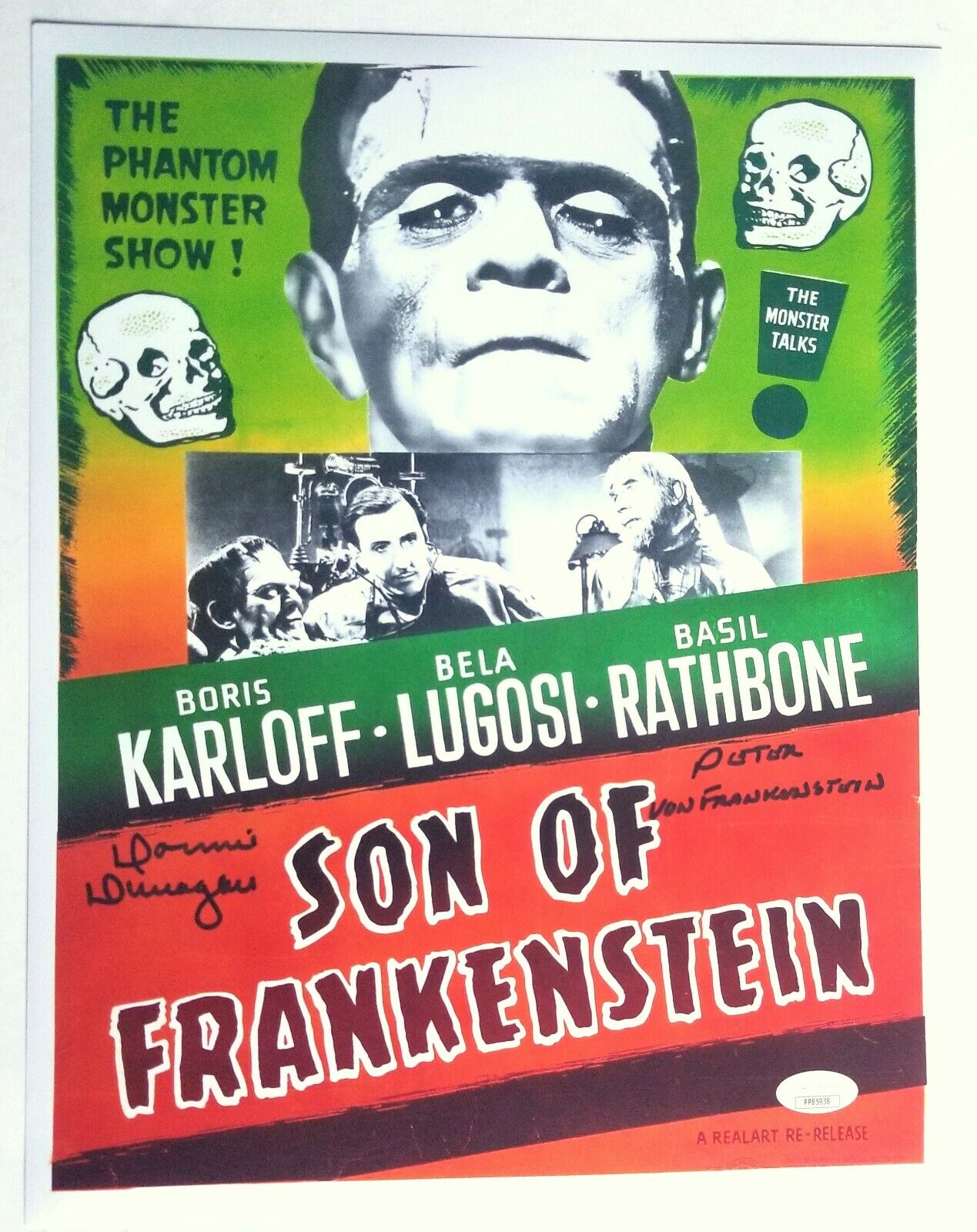 Donnie Dunagan REAL SIGNED 11x14 Son of Frankenstein Photo Poster painting #2 JSA COA w/PROOF