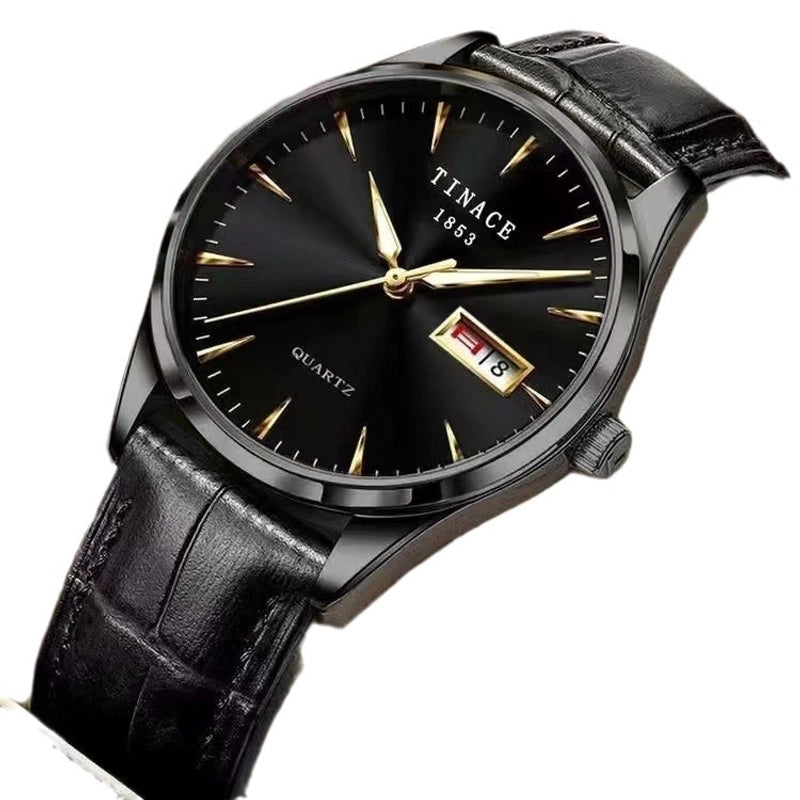 Commute Color Block Single Folding Buckle Quartz Men’s Watches