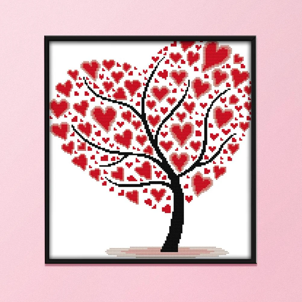 14ct Stamped Cross Stitch - Heart Tree(35*33cm)
