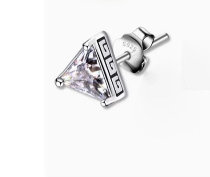 1 Piece Minimalist Geometric Plating Inlay Copper Stone Ear Studs