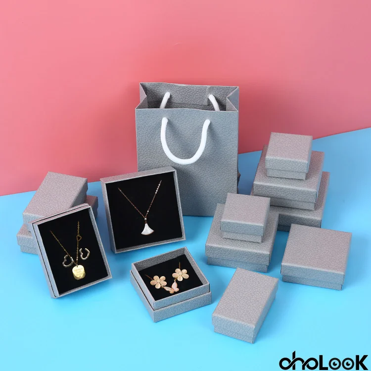 Simple Portable Necklace Earrings Bracelet Jewelry Packaging Box