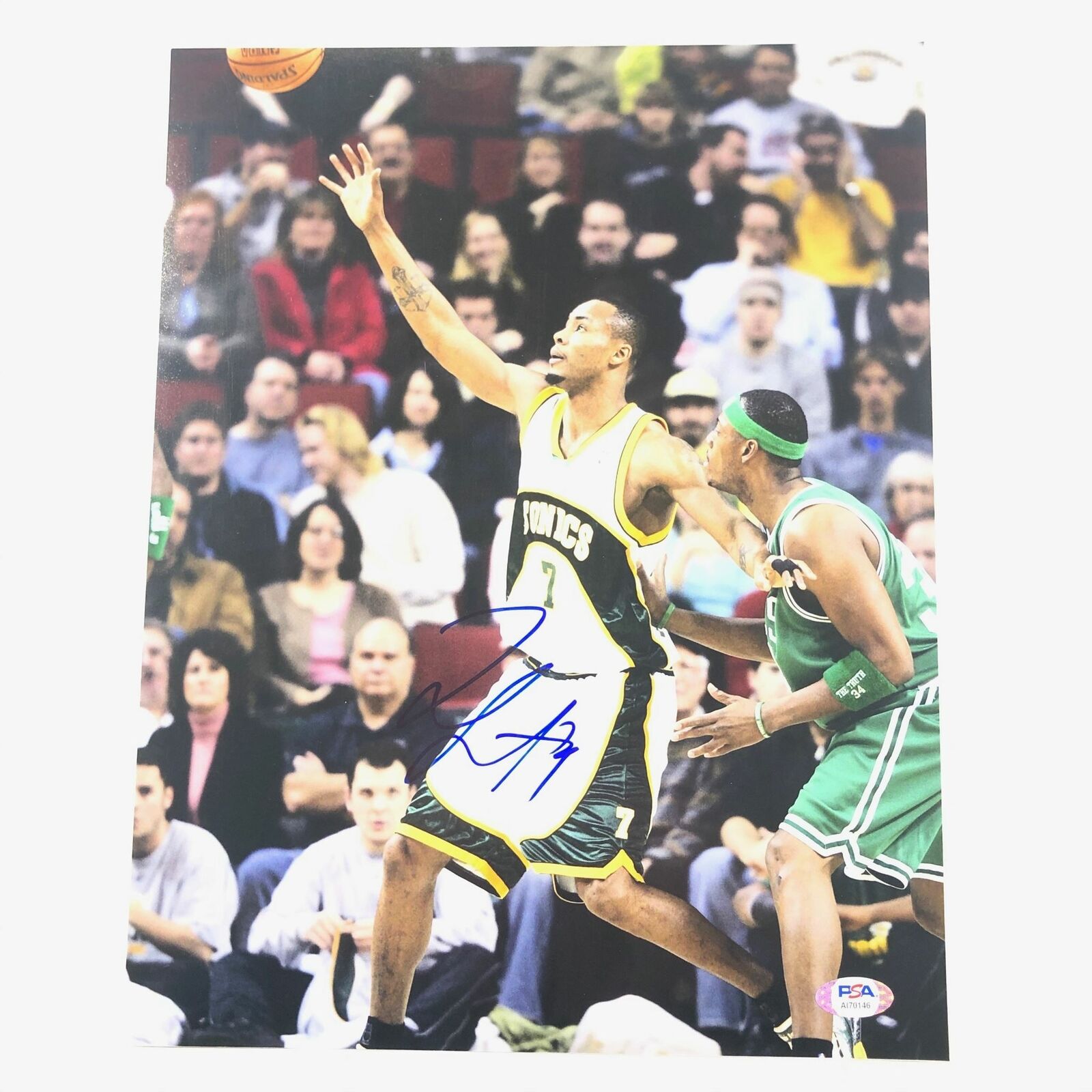 Rashard Lewis signed 11x14 Photo Poster painting PSA/DNA Seattle Super Sonics Autographed