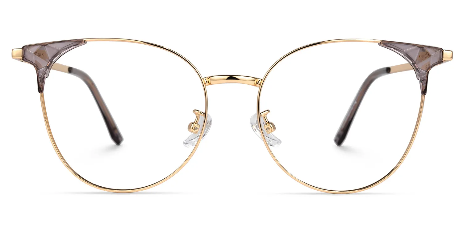 Bunny Grau Rund Brille Grau