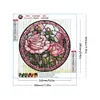 2pcs Diamond Painting -DIY Round Drill Stained Glass Rose