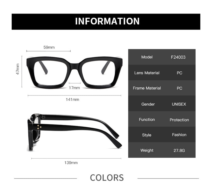 Basic Modern Style Classic Style Square Ac Square Full Frame Women’s Sunglasses