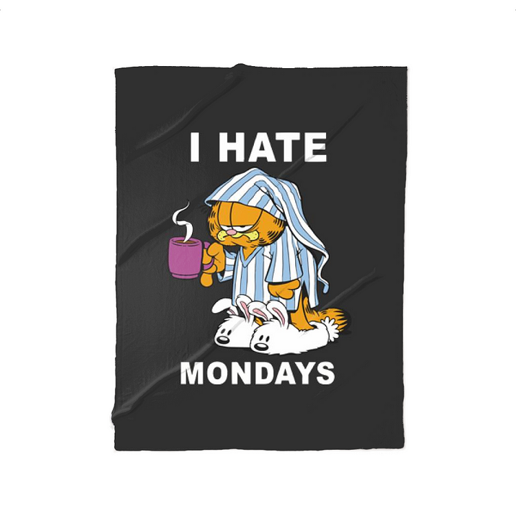 I Hate Mondays Coffee, Garfield Fleece Blanket