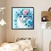 Blue-Eyed ragdoll chat-perceuse ronde peinture diamant-30*30cm