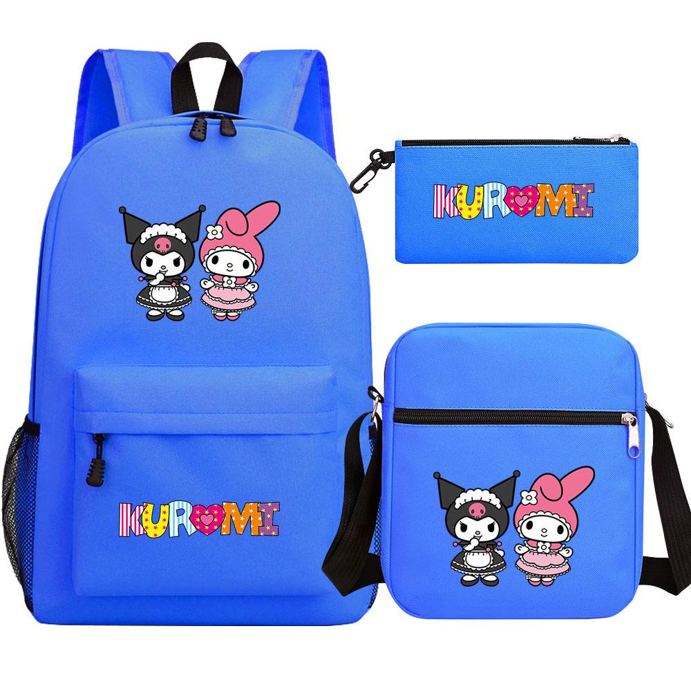 Mayoulove Kuromi Backpack Lightweight Design with Multiple Pockets for School Use-Mayoulove