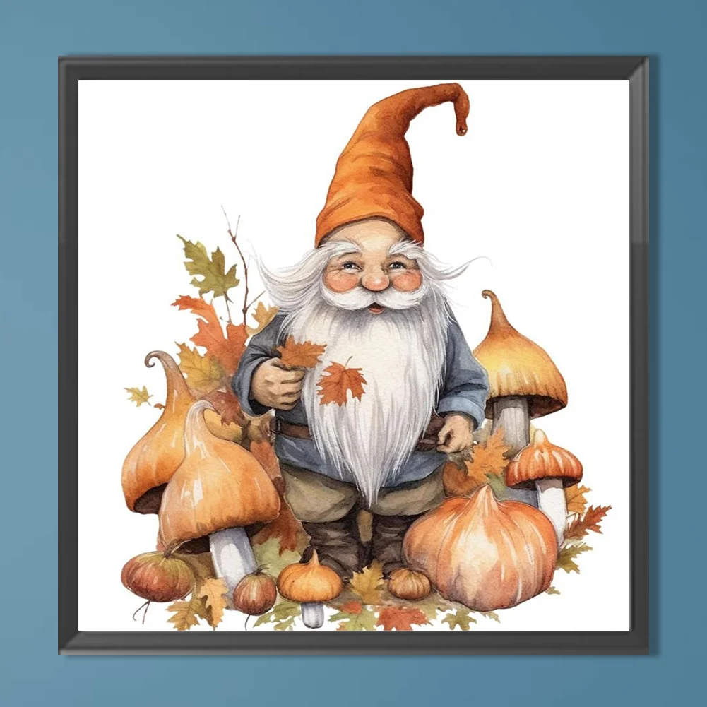 Diamond Painting - Full Round Drill - Autumn Mushroom Gnome(Canvas|40*40cm)