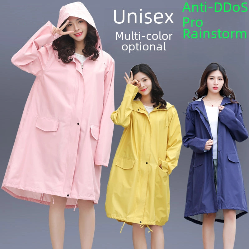 Rainstorm-proof Japanese Women's Fashion Windbreaker Raincoat Women's Men's And Women's Walking Casual Raincoat Overseas