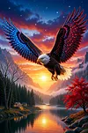 Luxury AB Velvet Diamond Painting Kit - Eagle