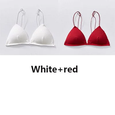 Sexy women's seamless front closed bra bra wireless push-ups bra backless comfortable soft underwear bra...