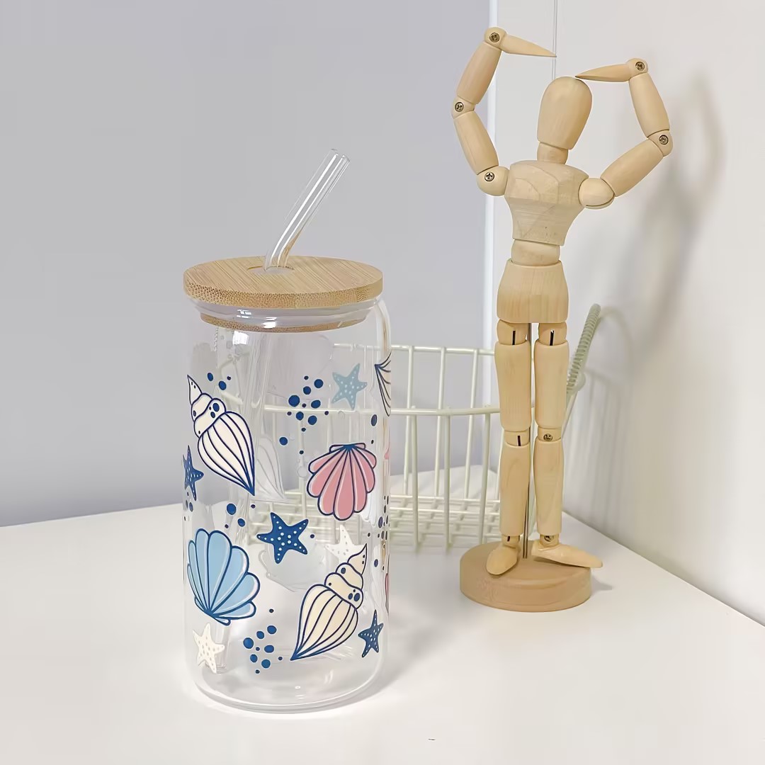 Maneifurui™  【Sea Shells】Glass Can
