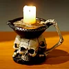 Skull Candlestick Skull Candlestick Gothic Decorative Resin Candlestick Crafts