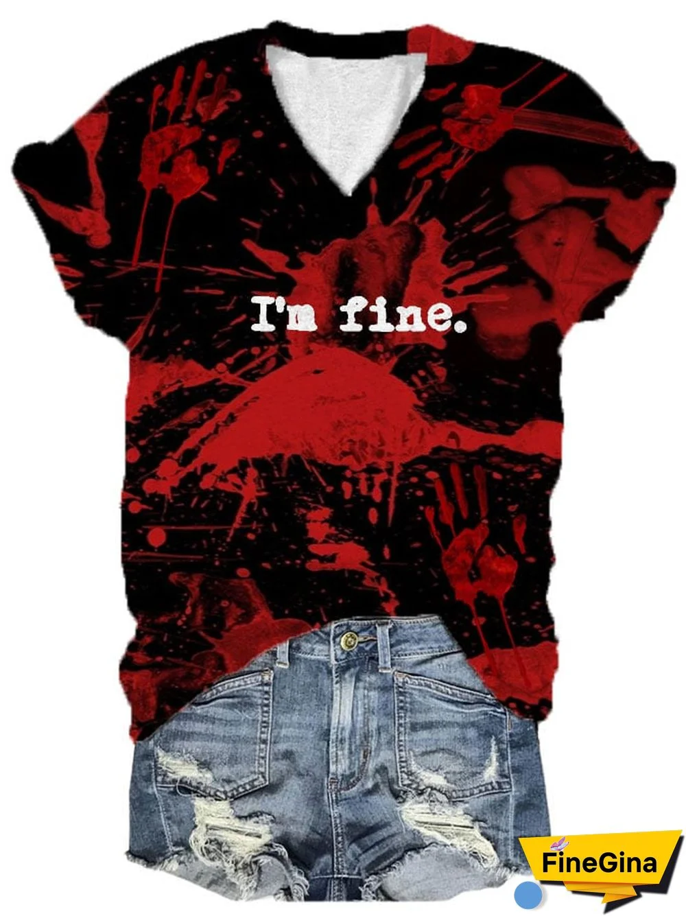 Halloween Ladies Print T-Shirt