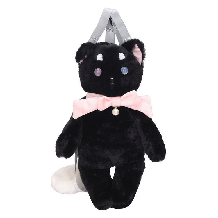 Black Cat with Bowknot Backpack