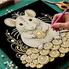 DIY Pearl Painting Mouse for Home Wall Decor with Frame(30x30cm)