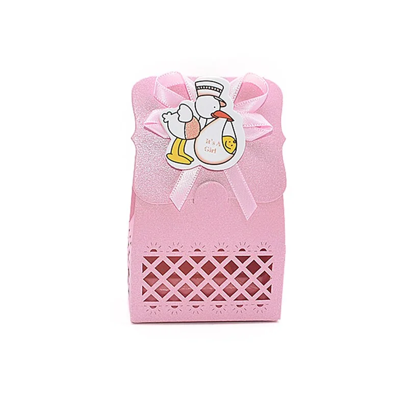 12Pcs Cute Baby Shower Gift Box Candy Box Boy Girl Baby Shower Favors Bag Kids Birthday Party Gender Reveal Party Supplies