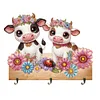 (US Local)Cow DIY Diamond Painting Hanging Hook Wall Hooks No Hole Punching Wall Decor
