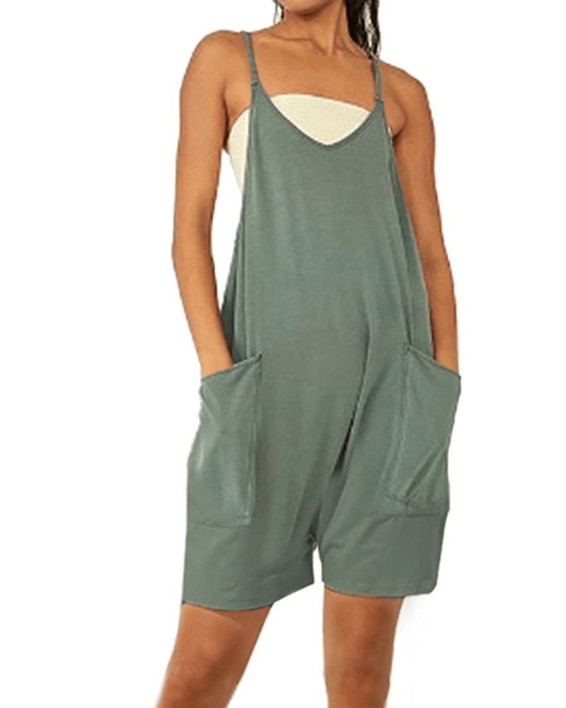 Sleeveless Romper with Pockets(Buy 2 Free Shipping)